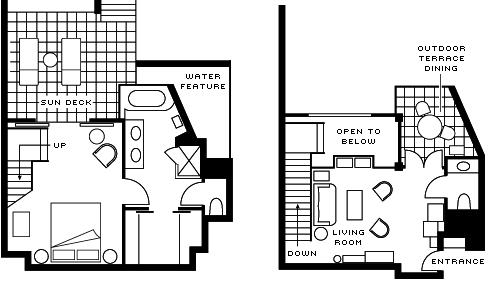 フォーシーズンズ サヤン・1ベッドルームデュプレックススイートのレイアウト