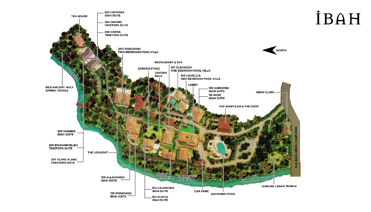 イバのリゾートマップ